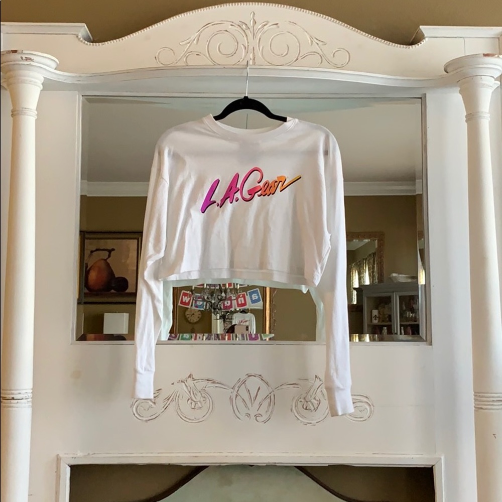 LA Gear graphic crop top